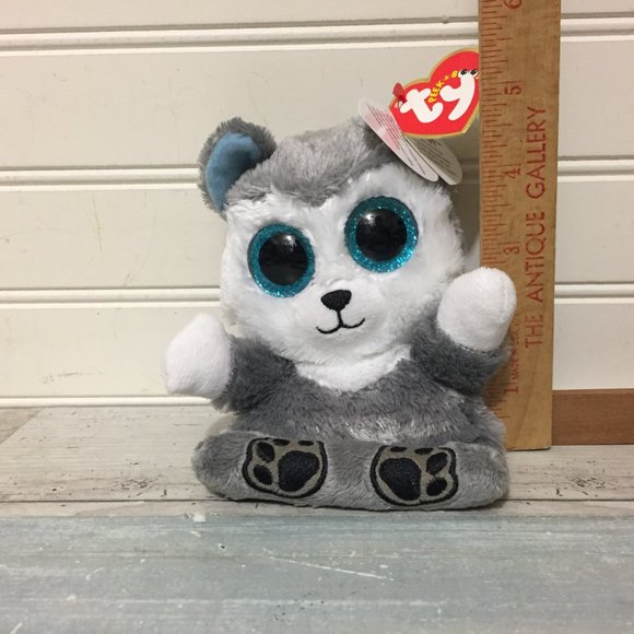 Ty Silk Scout Husky Dog Phone or Tablet Holder Peek-a-Boo Plush - Picture 8 of 8